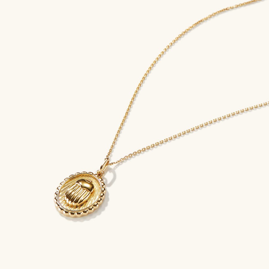 Necklaces Mejuri | Resilience: Scarab Coin Pendant Necklace