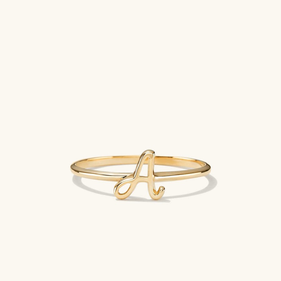 Rings Mejuri | Cursive Letter Ring