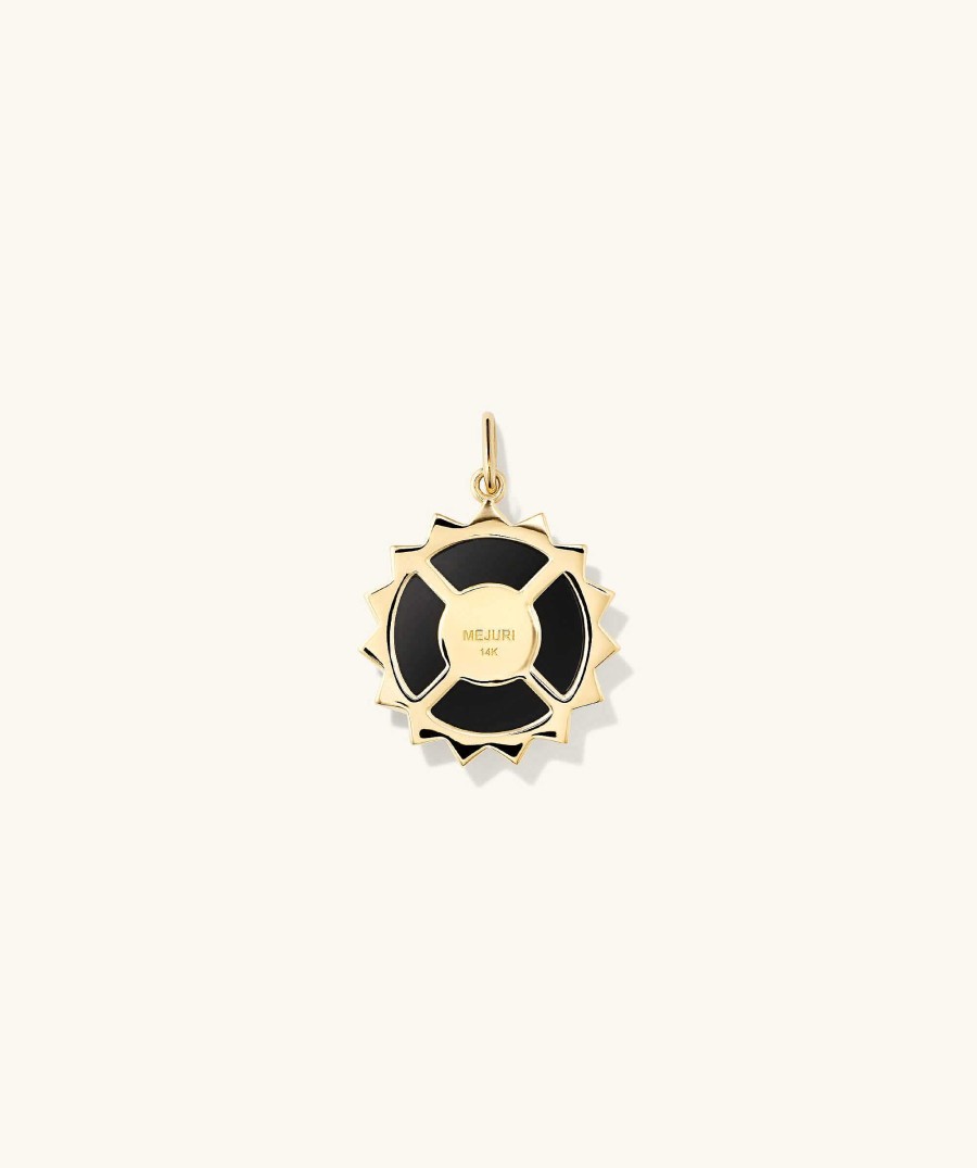 Necklaces Mejuri | Energy: Sun Pave Diamond Coin Charm Pendant