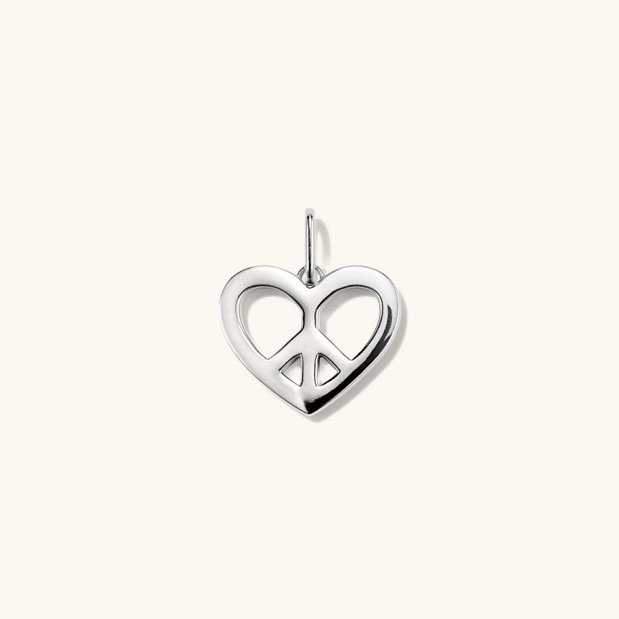 Necklaces Mejuri | Briana King Heart Peace Charm Pendant