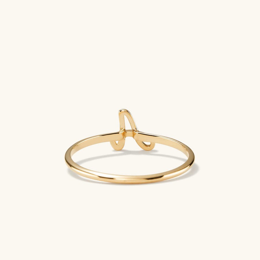 Rings Mejuri | Cursive Letter Ring