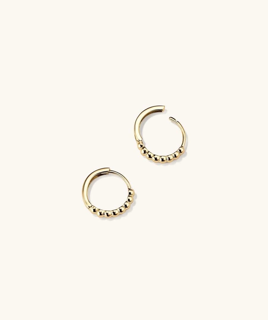 Earrings Mejuri | Beaded Huggie Hoops