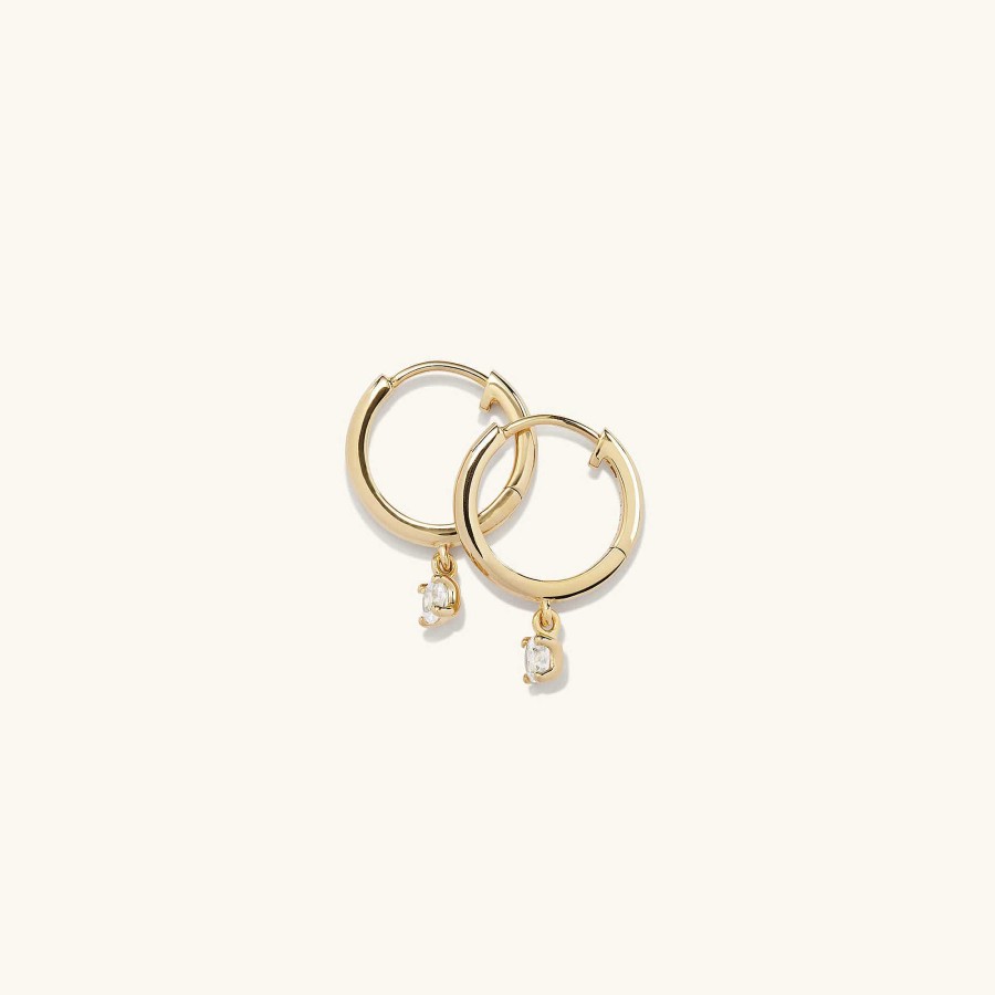 Earrings Mejuri | Round Topaz Hoops