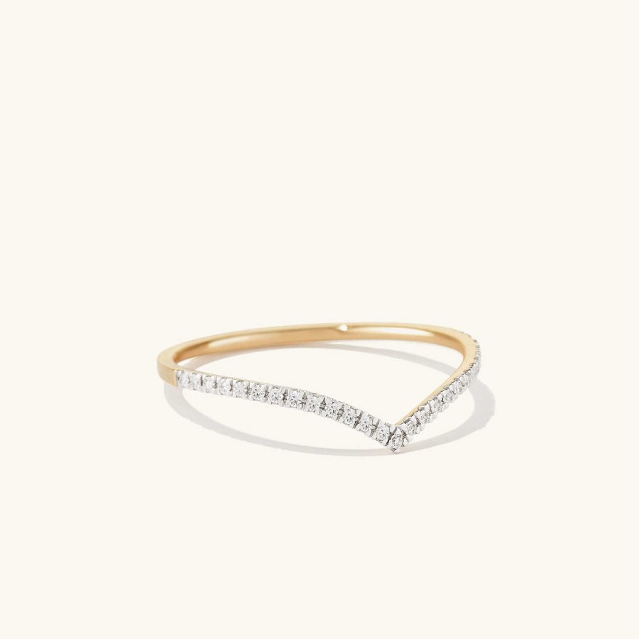 Rings Mejuri | Pave Diamond Wishbone Ring