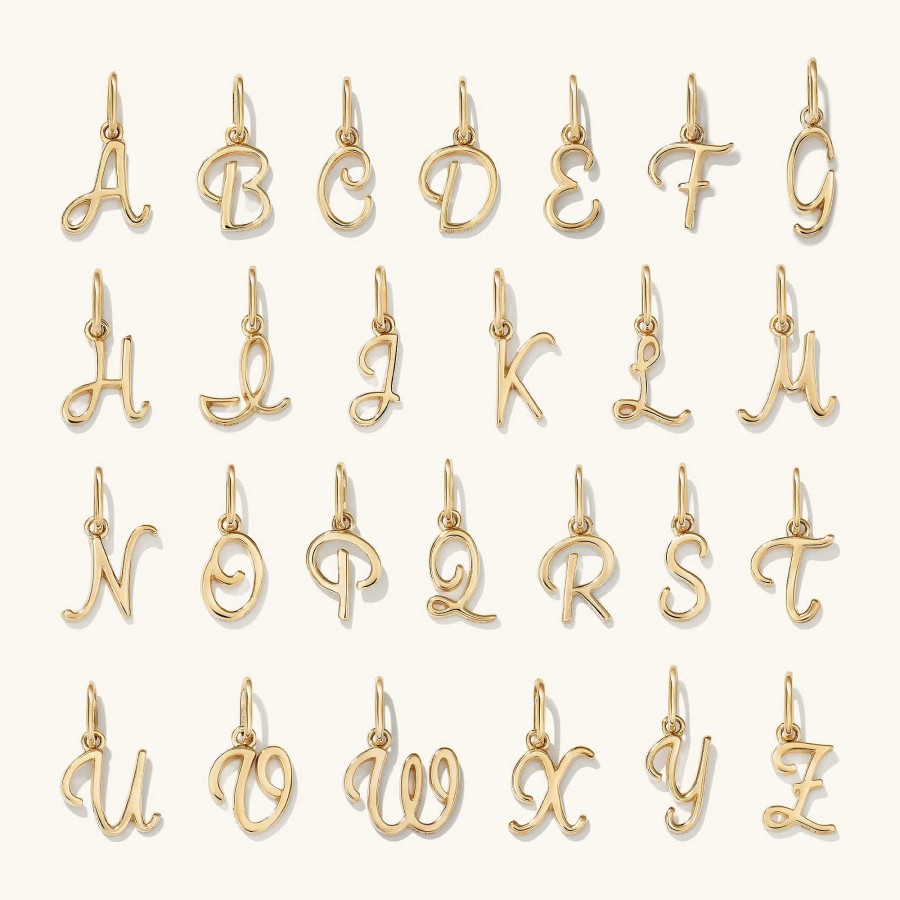 Necklaces Mejuri | Cursive Letter Charm