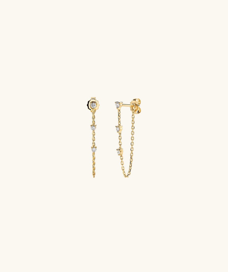 Earrings Mejuri | Mini Diamond Chain Studs