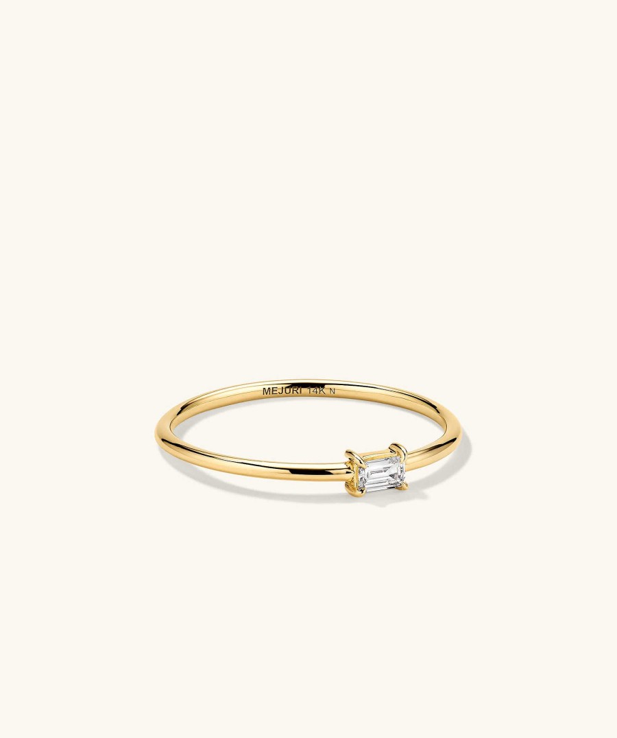 Rings Mejuri | Baguette Diamond Stacker Ring