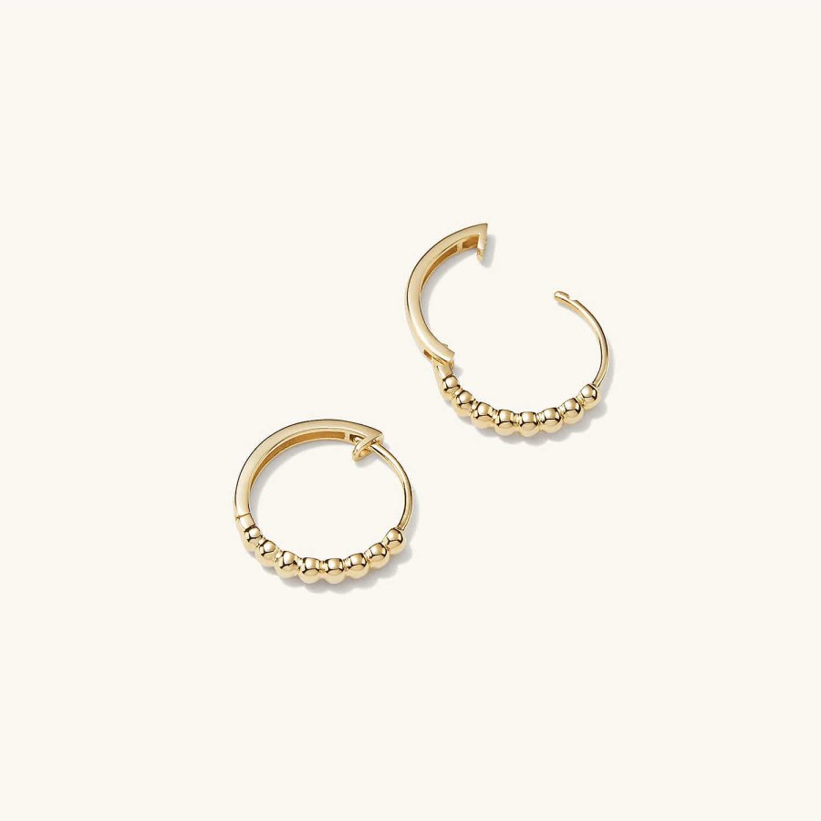 Earrings Mejuri | Beaded Small Hoops