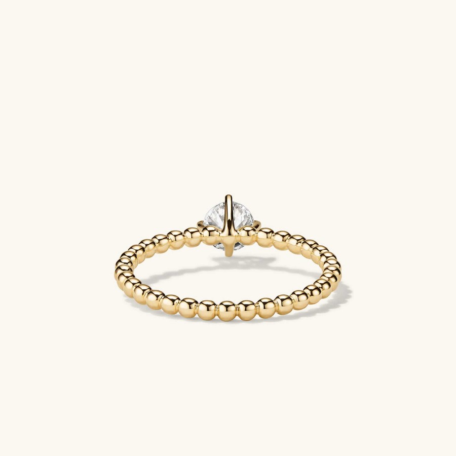 Rings Mejuri | Round Diamond Bold Beaded Ring