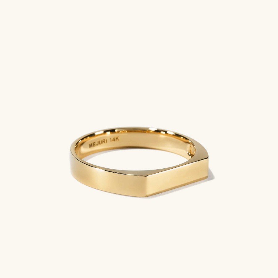 Rings Mejuri | Ultra Slim Rectangular Signet Ring