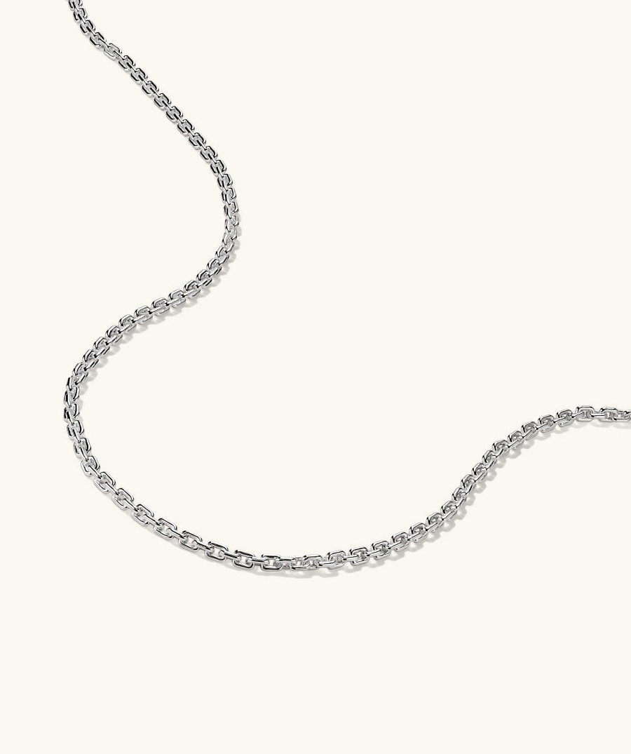 Necklaces Mejuri | Trace Rectangle Chain Necklace