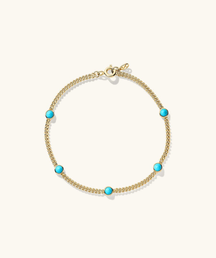 Bracelets Mejuri | Gemstone Curb Chain Bracelet