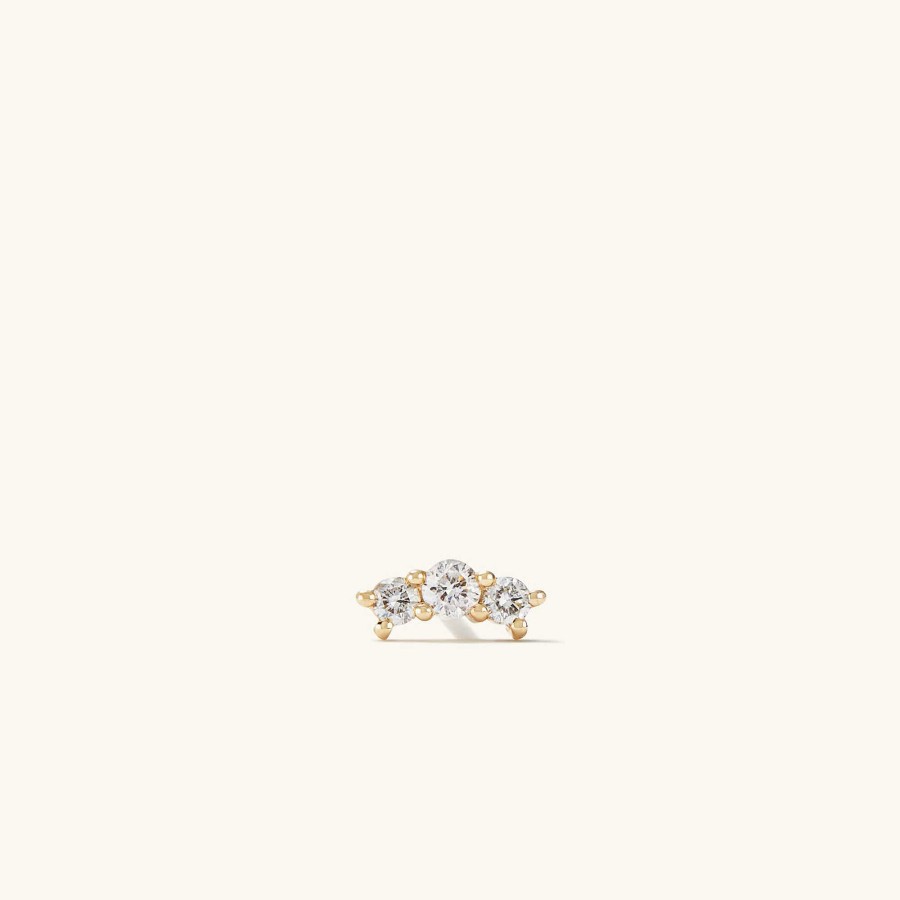 Earrings Mejuri | Single Triple Diamond Stud