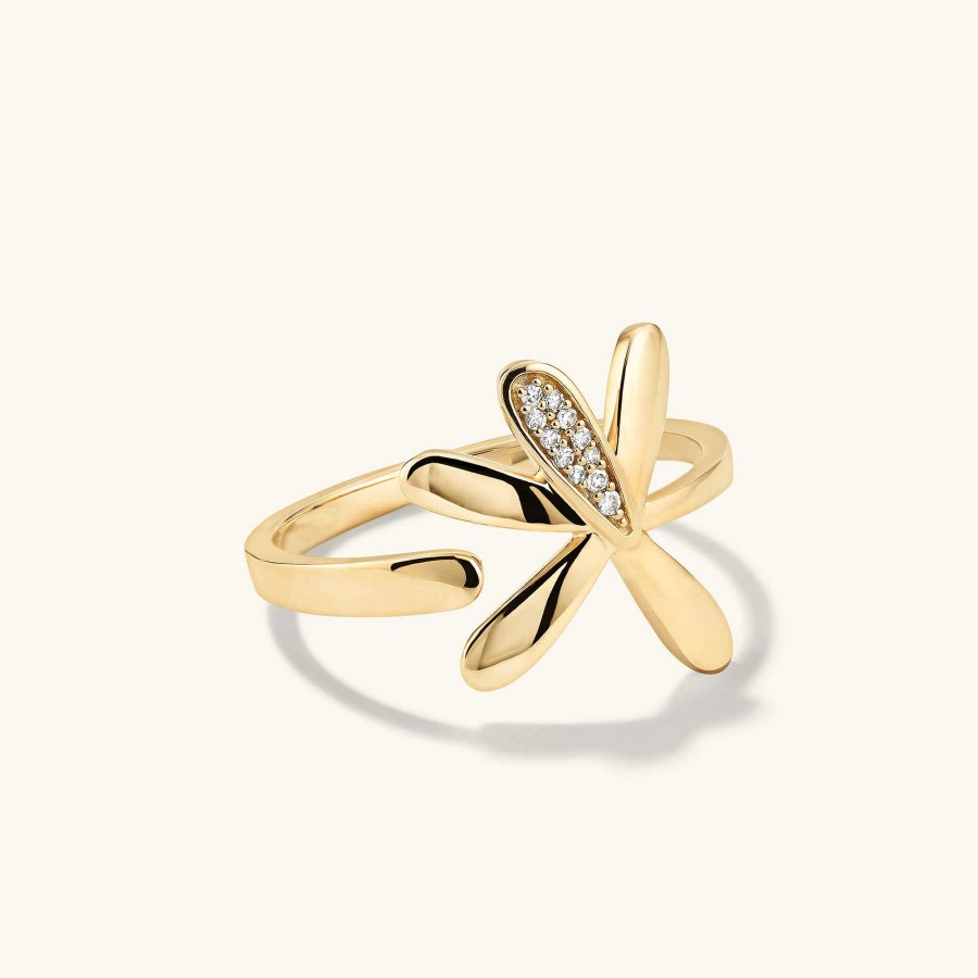 Rings Mejuri | Pressed Flower Pave Diamond Wrap Ring