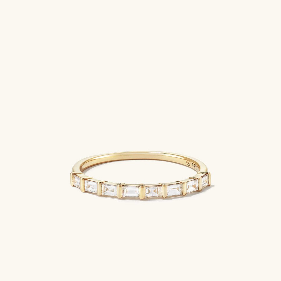 Rings Mejuri | Baguette Diamond Half Eternity Band