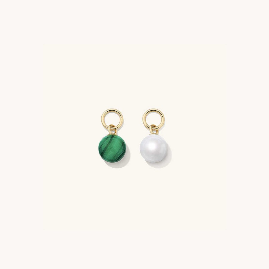 Earrings Mejuri | Single Pearl Hoop Charm