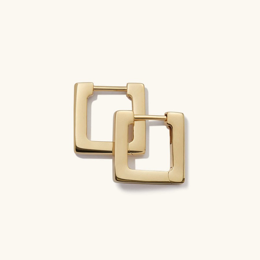 Earrings Mejuri | Block Small Hoops