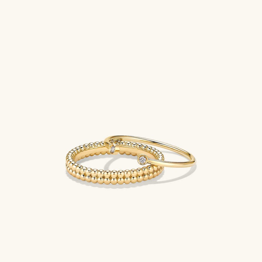 Rings Mejuri | Duo Beaded Stacker Ring