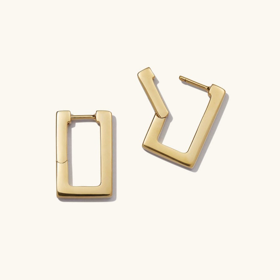 Earrings Mejuri | Block Large Hoops