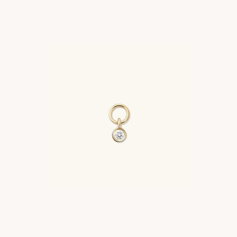 Earrings Mejuri | Single Mini Gemstone Hoop Charm