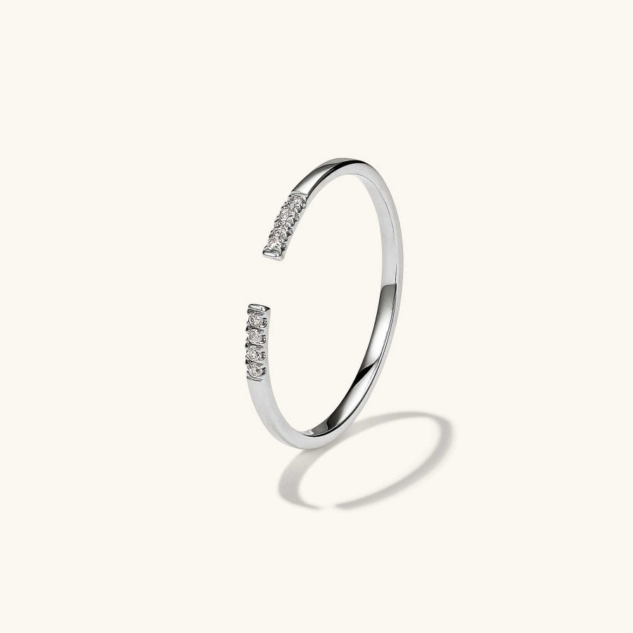 Rings Mejuri | Beam Pave Diamond Open Ring