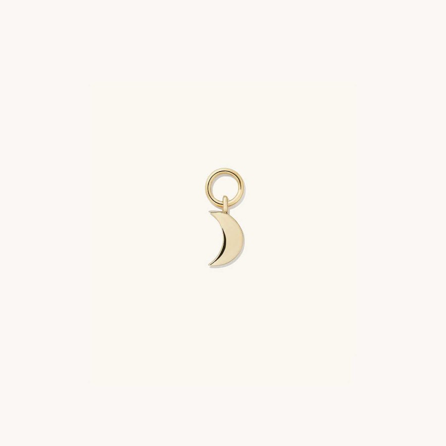 Earrings Mejuri | Single Moon Hoop Charm