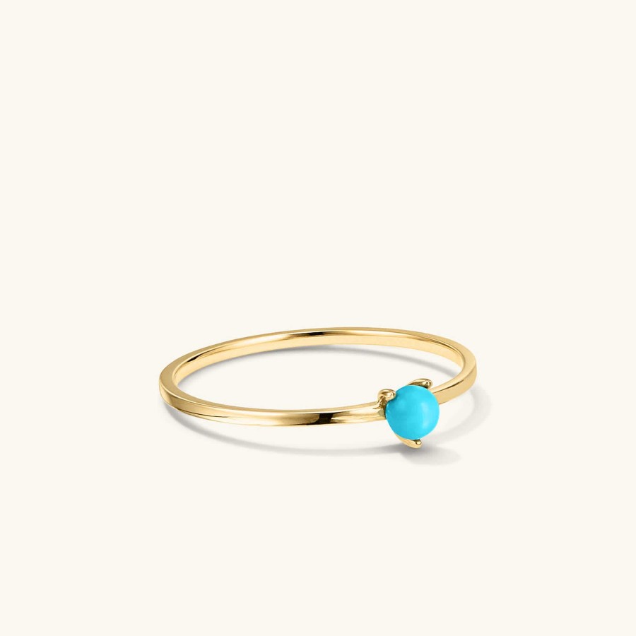 Rings Mejuri | Turquoise Slim Stacker Ring