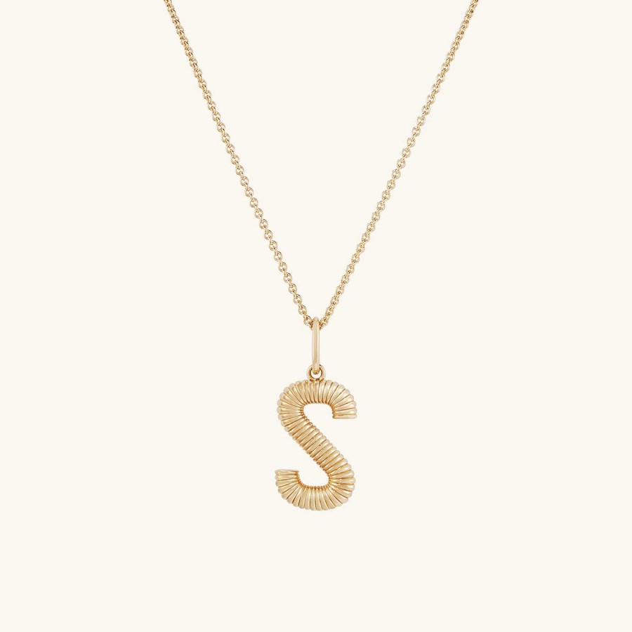 Necklaces Mejuri | Bold Letter Pendant Necklace