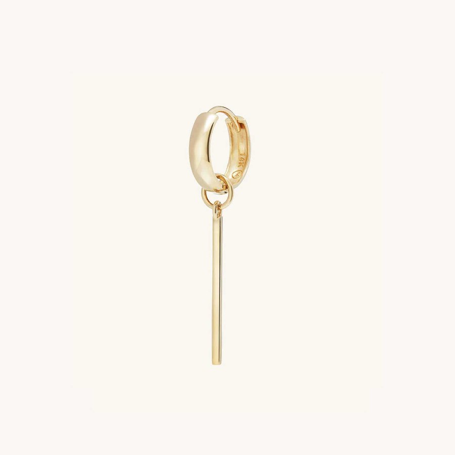 Earrings Mejuri | Single Bar Hoop Charm