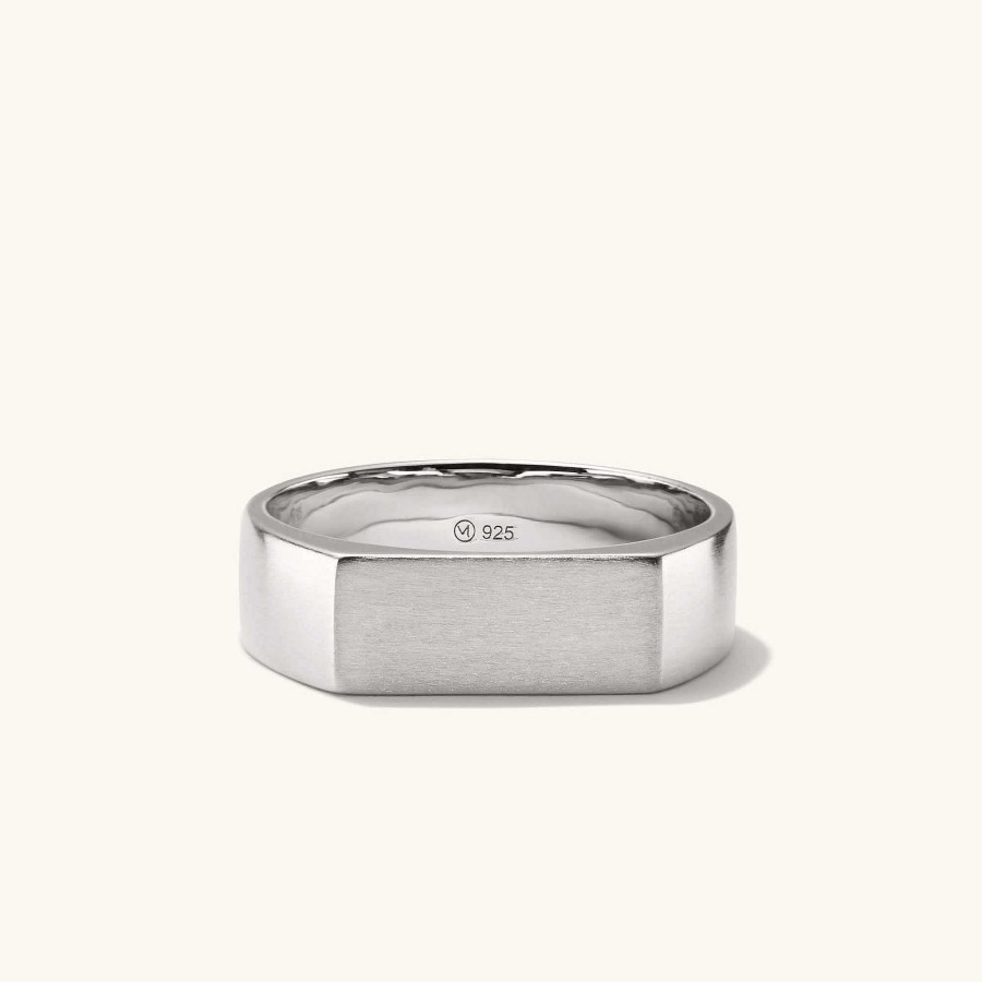 Rings Mejuri | Slim Rectangular Signet Ring