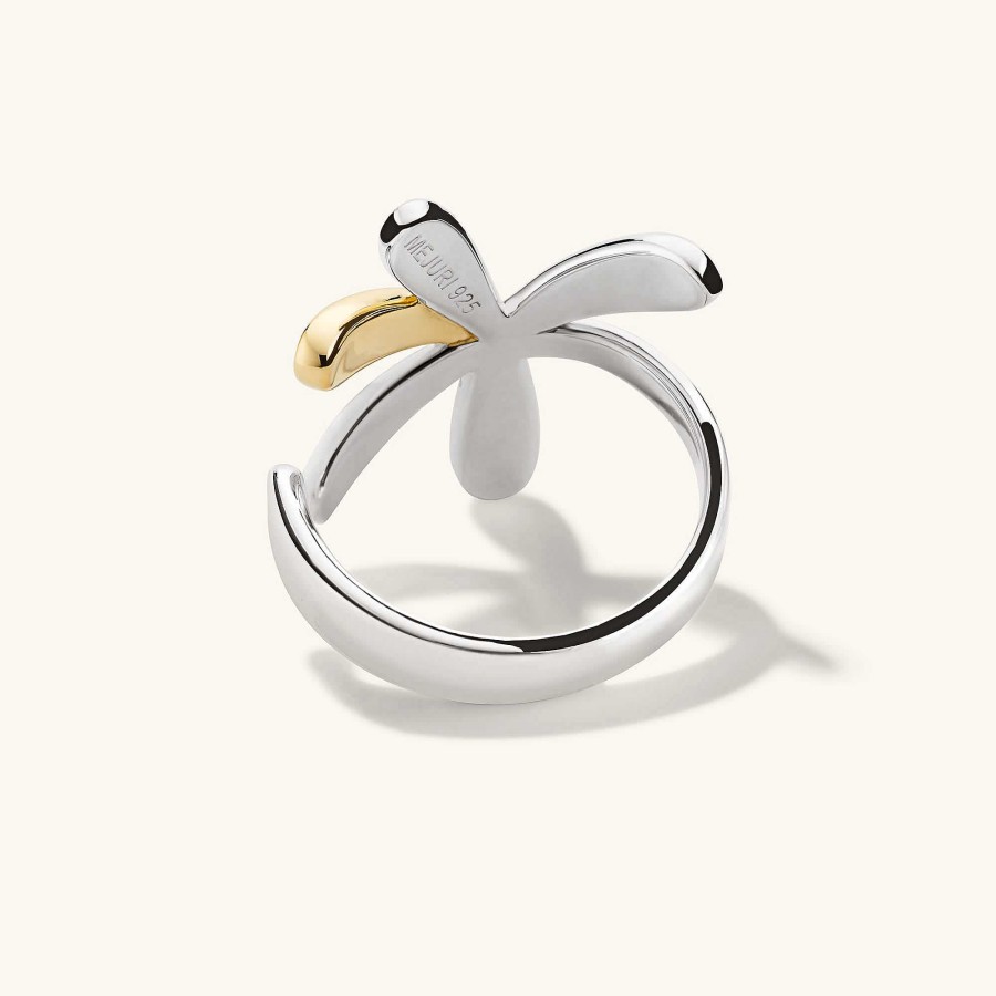 Rings Mejuri | Pressed Flower Two-Tone Wrap Ring