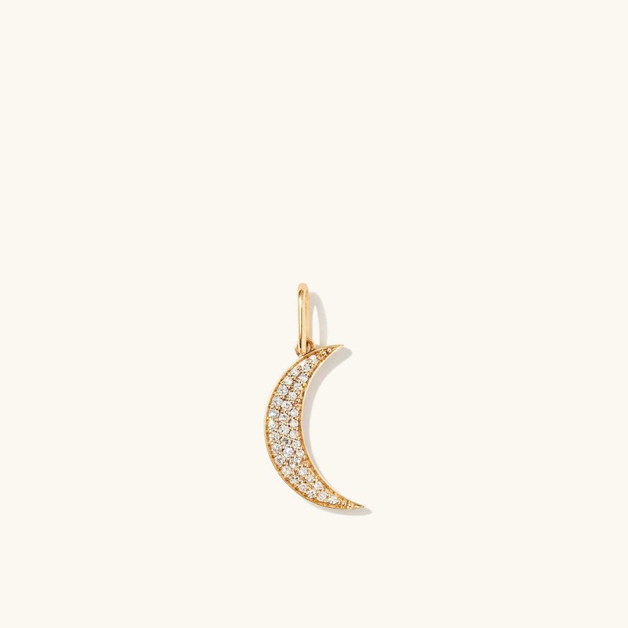 Necklaces Mejuri | Pave Diamond Moon Charm