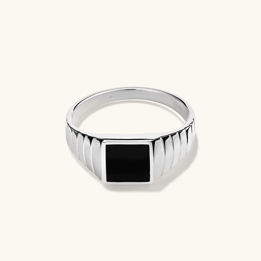 Rings Mejuri | Black Onyx Square Signet Ring