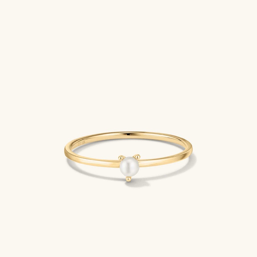 Rings Mejuri | Pearl Slim Stacker Ring