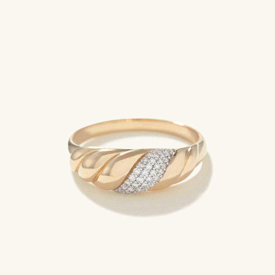 Rings Mejuri | Pave Diamond Croissant Dome Ring