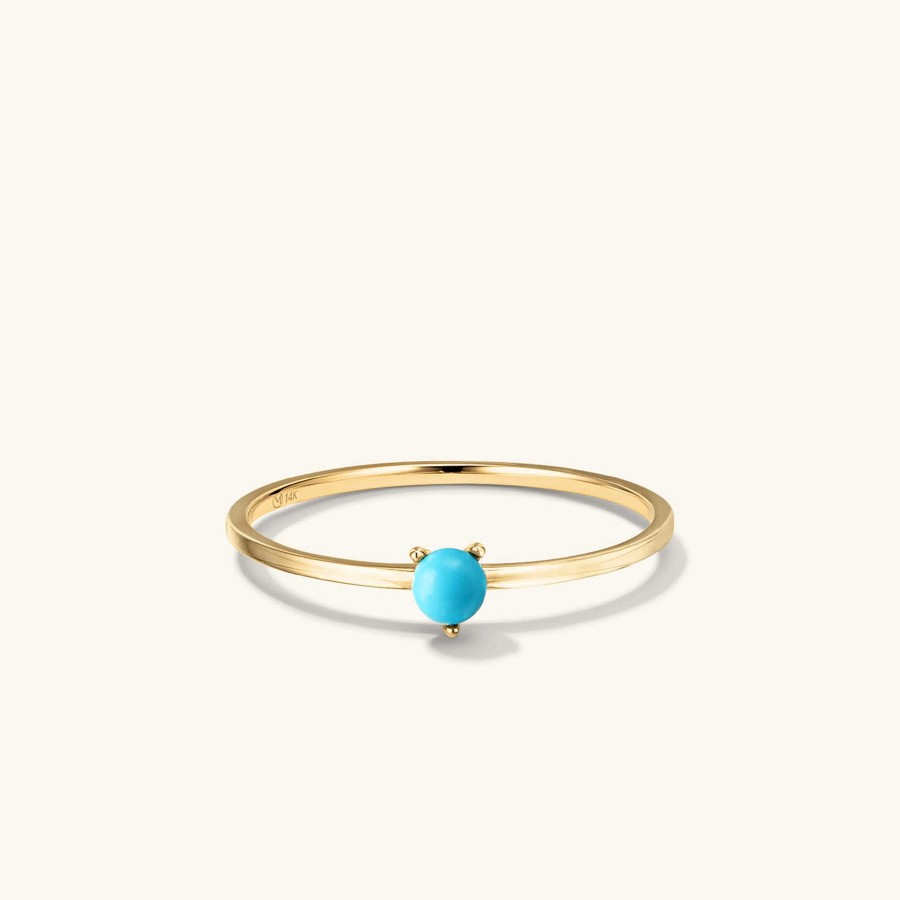 Rings Mejuri | Turquoise Slim Stacker Ring