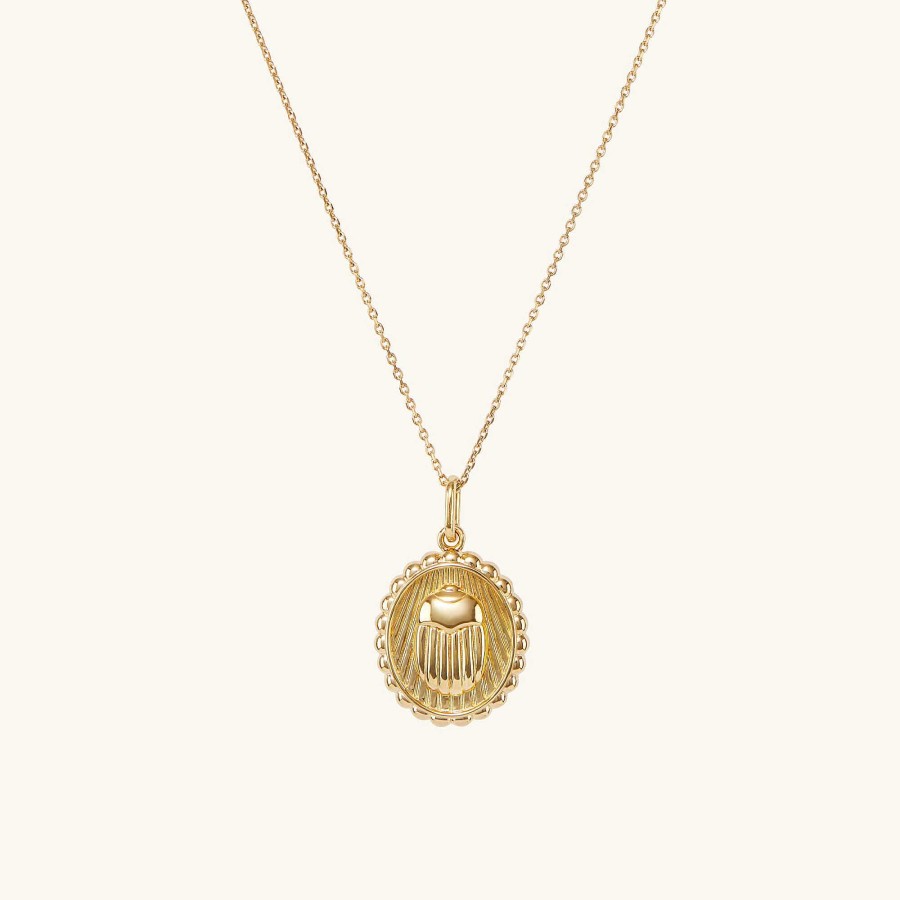 Necklaces Mejuri | Resilience: Scarab Coin Pendant Necklace