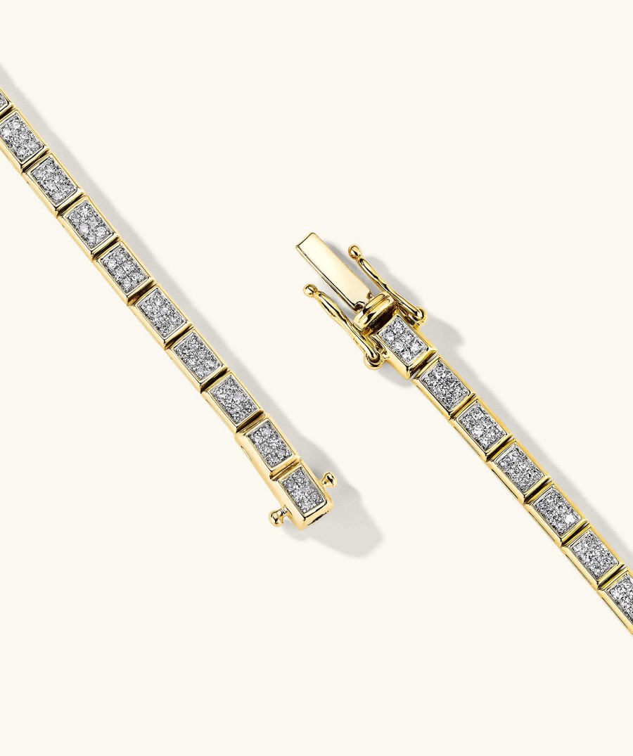 Bracelets Mejuri | Rectangular Micro-Pave Diamond Tennis Bracelet