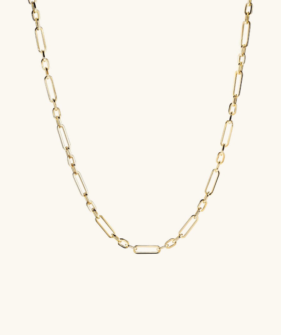 Necklaces Mejuri | Triple Link Paperclip Chain Charm Necklace