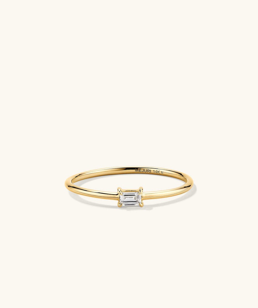 Rings Mejuri | Baguette Diamond Stacker Ring