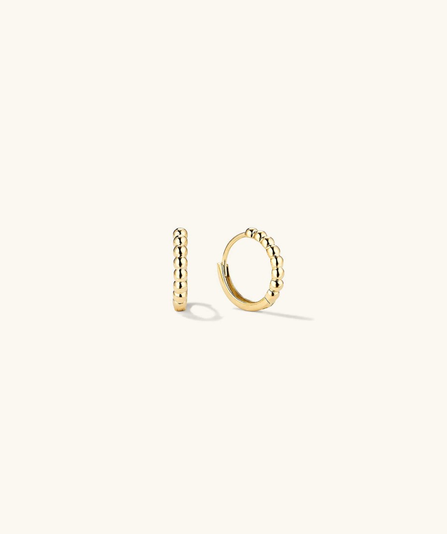 Earrings Mejuri | Beaded Huggie Hoops