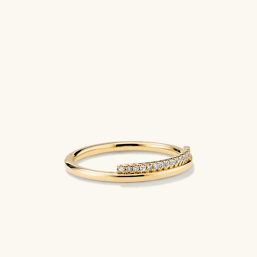 Rings Mejuri | Pave Diamond Bar Stacker Ring