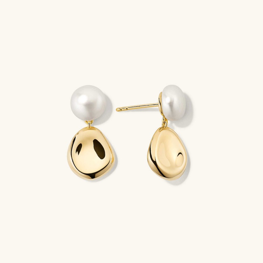 Earrings Mejuri | Pearl Sculptural Drop Earrings