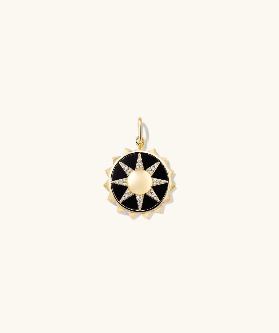 Necklaces Mejuri | Energy: Sun Pave Diamond Coin Charm Pendant