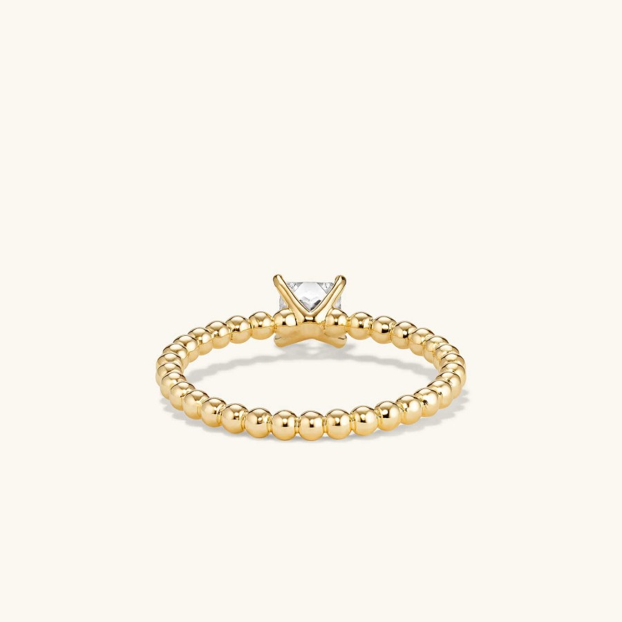 Rings Mejuri | Princess Cut Diamond Bold Beaded Ring