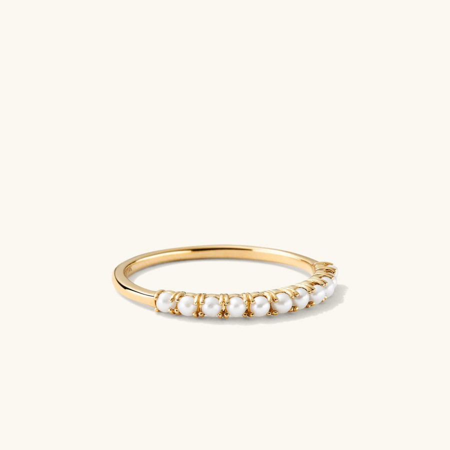 Rings Mejuri | Pearl Half Eternity Ring