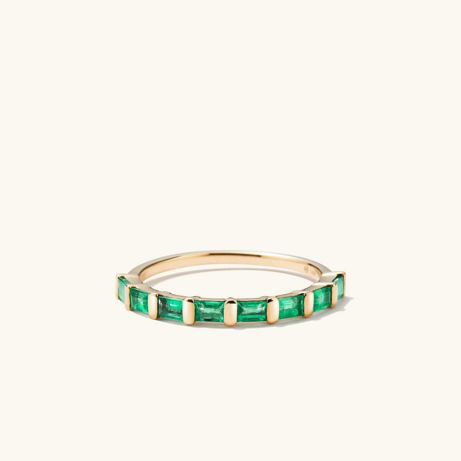 Rings Mejuri | Baguette Emerald Half Eternity Band