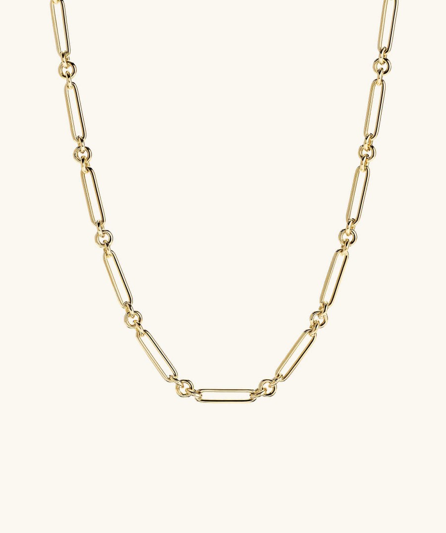 Necklaces Mejuri | Mixed Link Paperclip Chain Charm Necklace